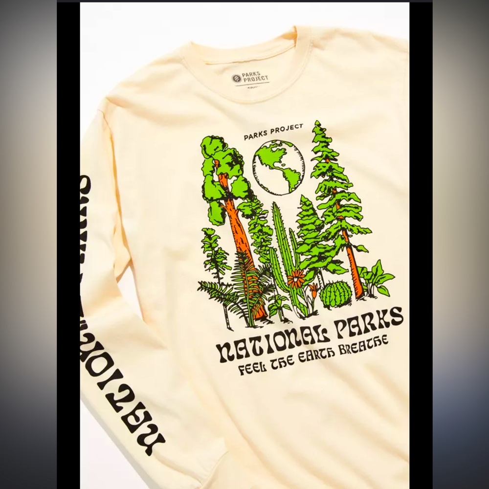 Parks Project Cream Long Sleeve Crop Top